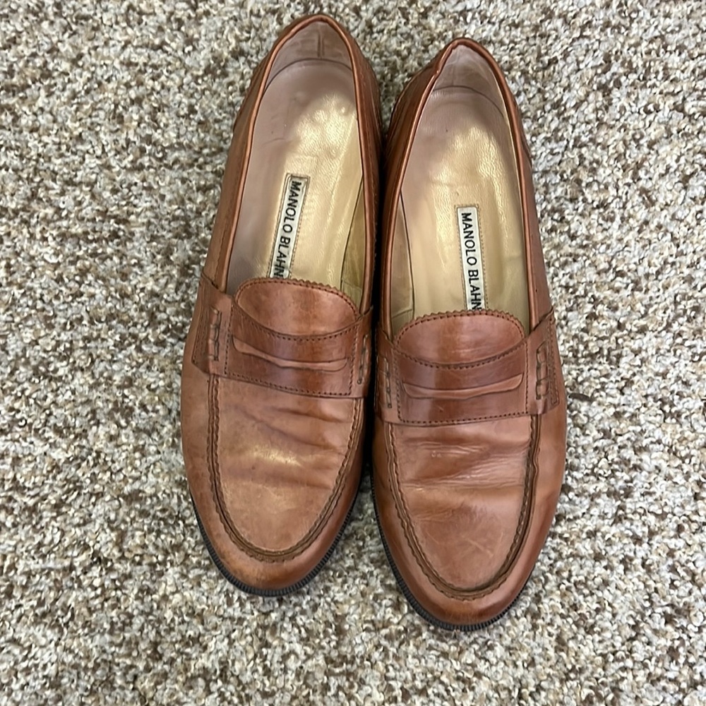 Manolo Blahnik leather loafers